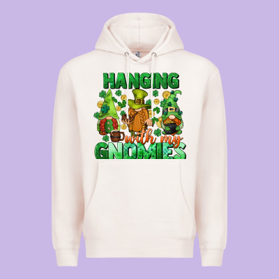 St. Patrick's Day Gnomes Premium Hoodie Designed By Cowgirlartshop