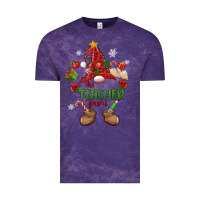 Cloud Purple the teacher gnome christmas Vintage Tee - MaliasSmallBusiness