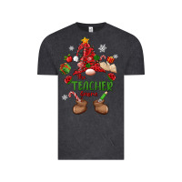 Vintage Black the teacher gnome christmas Vintage Tee - MaliasSmallBusiness