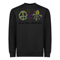 Black mardi gras love peace Heavyweight Sweatshirt - Bettercallsaul