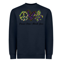 Navy mardi gras love peace Heavyweight Sweatshirt - Bettercallsaul
