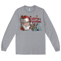 Heather Grey merry christmas yall Long Sleeve Tee - SublimationCraftShop