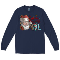 Navy merry christmas yall Long Sleeve Tee - SublimationCraftShop