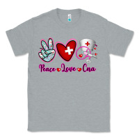 Heather Grey Peace Love Cna Classic Tee - RanaPortraitStore