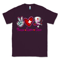 Plum Peace Love Cna Classic Tee - RanaPortraitStore