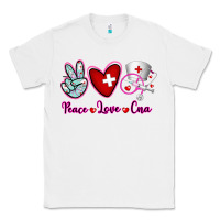 White Peace Love Cna Classic Tee - RanaPortraitStore