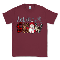 Burgundy let it snow snowman Classic Tee - JahusDesignShop