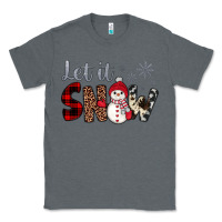 Charcoal Heather let it snow snowman Classic Tee - JahusDesignShop