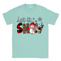 Seafoam let it snow snowman Classic Tee - JahusDesignShop