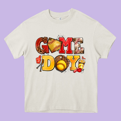 Game Day Softball Heavy Core Tee Designed By Adodesignshop
