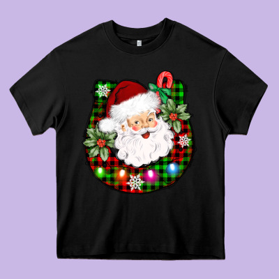 Horseshoe Santa Heavy Core Tee Designed By Adodesignshop