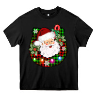 Black horseshoe santa Heavy Core Tee - AdoDesignShop