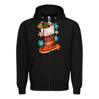 Black christmas Zipper Hoodie - CowGirlArtShop
