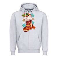 Heather Grey christmas Zipper Hoodie - CowGirlArtShop