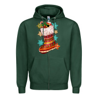 Sports Green christmas Zipper Hoodie - CowGirlArtShop