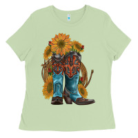 Matcha western boots with sunflowers Ladies Tee - Artiststas