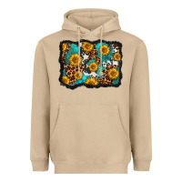 Mushroom cowhide leopard turquoise sunflowers pattern olivia Heavyweight Hoodie - OliviaCreatesArt