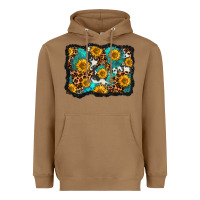 Toasted Coconut cowhide leopard turquoise sunflowers pattern olivia Heavyweight Hoodie - OliviaCreatesArt