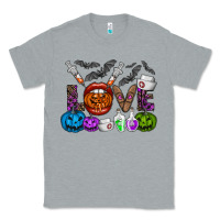 Heather Grey love  halloween Classic Tee - CowhideDigitalArt