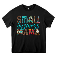 Black small business mama leopard turquoise aztec serape cowhide Heavy Core Tee - Artiststas
