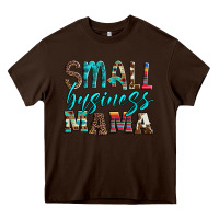 Chocolate Brown small business mama leopard turquoise aztec serape cowhide Heavy Core Tee - Artiststas