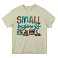 Mossy small business mama leopard turquoise aztec serape cowhide Heavy Core Tee - Artiststas