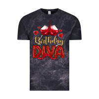Cloud Black birthday diva Vintage Tee - MaliasSmallBusiness