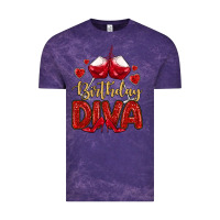 Cloud Purple birthday diva Vintage Tee - MaliasSmallBusiness
