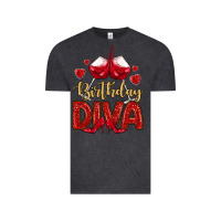 Vintage Black birthday diva Vintage Tee - MaliasSmallBusiness