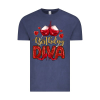 Vintage Denim birthday diva Vintage Tee - MaliasSmallBusiness