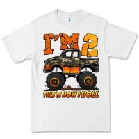 White i'm two this is how i roll monster truck birthday Premium Tee - Jasminsmagicworld