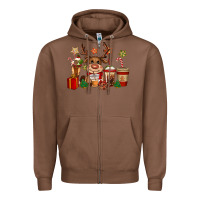 Chestnut reindeer coffe cups christmas Zipper Hoodie - CowGirlArtShop