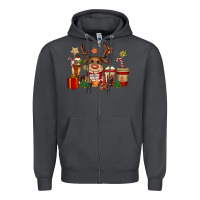 Smoke reindeer coffe cups christmas Zipper Hoodie - CowGirlArtShop