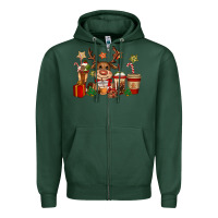Reindeer Coffe Cups Christmas Zipper Hoodie | Teevron