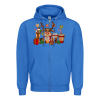True Royal reindeer coffe cups christmas Zipper Hoodie - CowGirlArtShop
