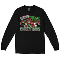 Black merry christmas Long Sleeve Tee - SublimationCraftShop