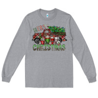Heather Grey merry christmas Long Sleeve Tee - SublimationCraftShop
