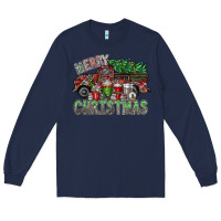 Navy merry christmas Long Sleeve Tee - SublimationCraftShop