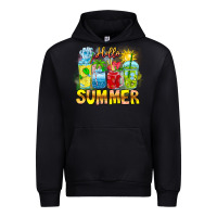 Black Hello Summer Urban Hoodie - CowhideDigitalArt