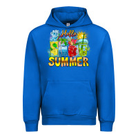 Cobalt Hello Summer Urban Hoodie - CowhideDigitalArt