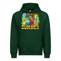 Forest Green Hello Summer Urban Hoodie - CowhideDigitalArt