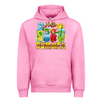 Fuchsia Pink Hello Summer Urban Hoodie - CowhideDigitalArt