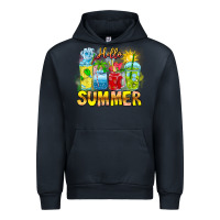 Navy Hello Summer Urban Hoodie - CowhideDigitalArt