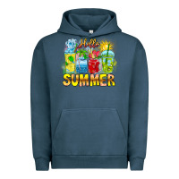 Pigment Midnight Navy Hello Summer Urban Hoodie - CowhideDigitalArt