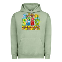 Pigment Oil Green Hello Summer Urban Hoodie - CowhideDigitalArt