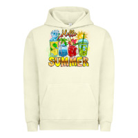 Pigment Pistachio Hello Summer Urban Hoodie - CowhideDigitalArt