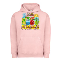 Pigment Salmon Hello Summer Urban Hoodie - CowhideDigitalArt