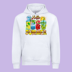 Hello Summer Urban Hoodie Designed By Cowhidedigitalart