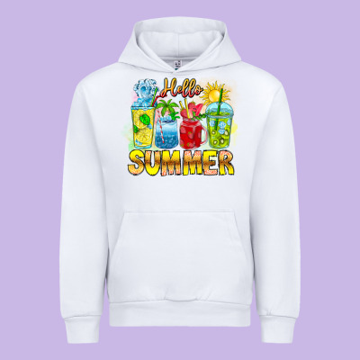 Hello Summer Urban Hoodie Designed By Cowhidedigitalart