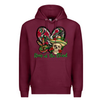 Burgundy Day of the dead Mexico Premium Hoodie - HowdyJamesFarm